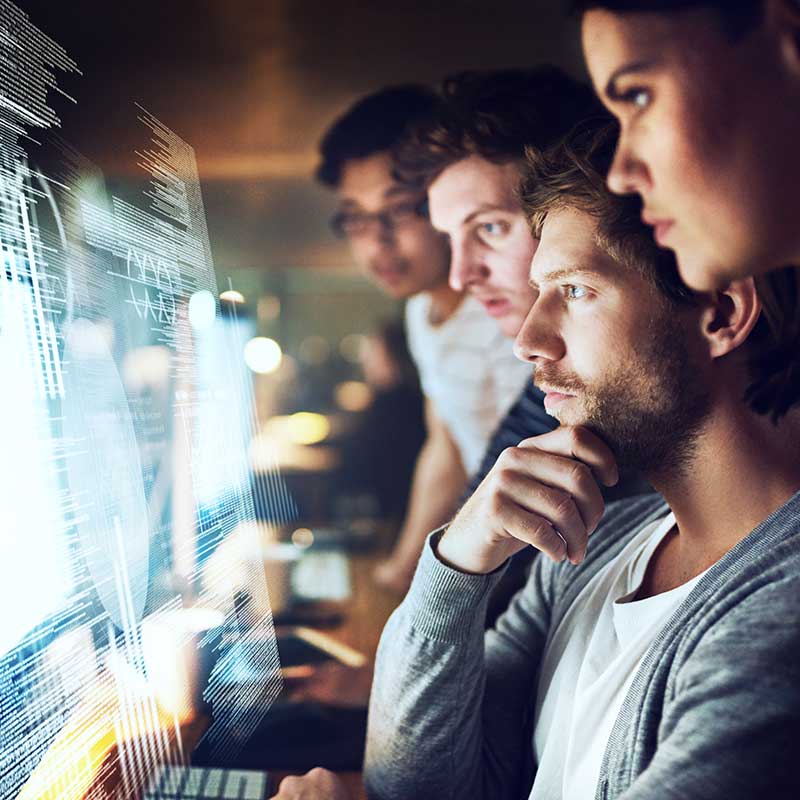 tech experts conducting an investigation on the computer